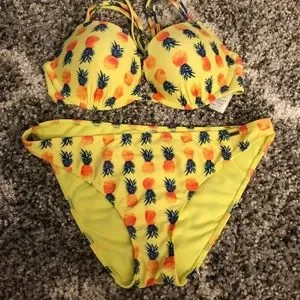 Hollister pineapple bikini sale